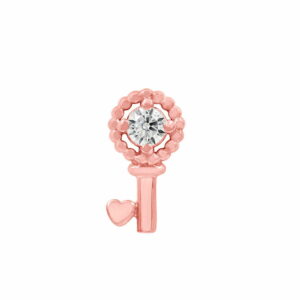 Key with heart korukärki -14k ruusukulta