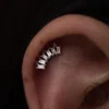 Kaarikorukärki aidoilla timanteilla -14k keltakulta - Image 2