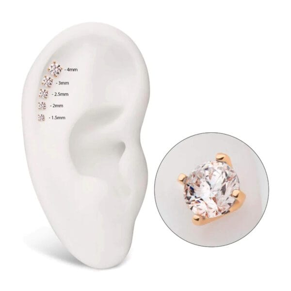 14k kultainen Swarovski korukärki - Image 2